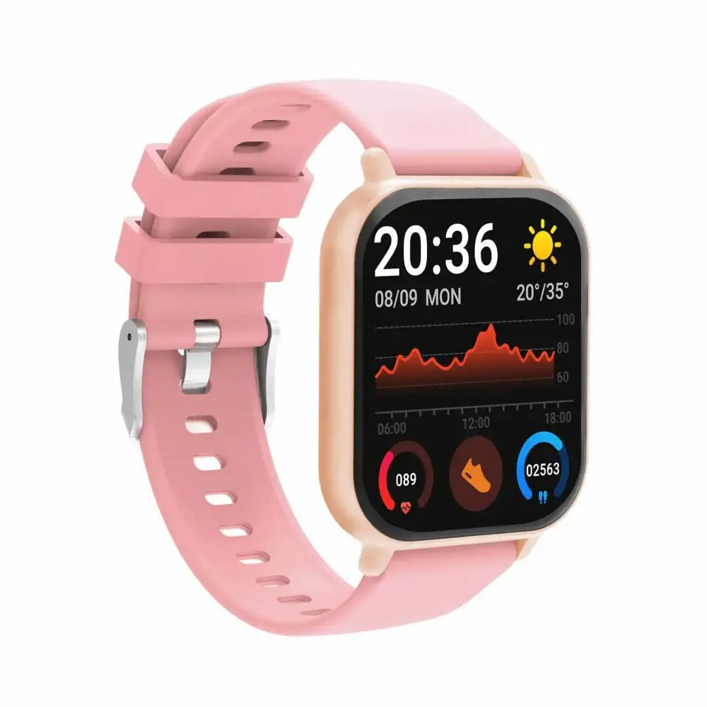 Denver SWC-176RO Smartklokke med Søvn- og Fitnesssporing - Silikonrem - Rosa
