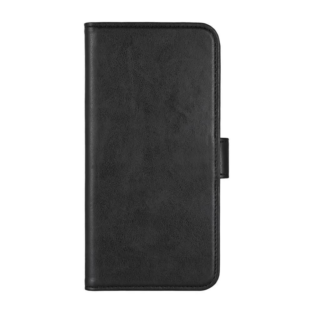 iPhone 16 Pro Max Essentials Kunstskinn Flip Deksel m. Kortholder & Stativfunksjon - Svart