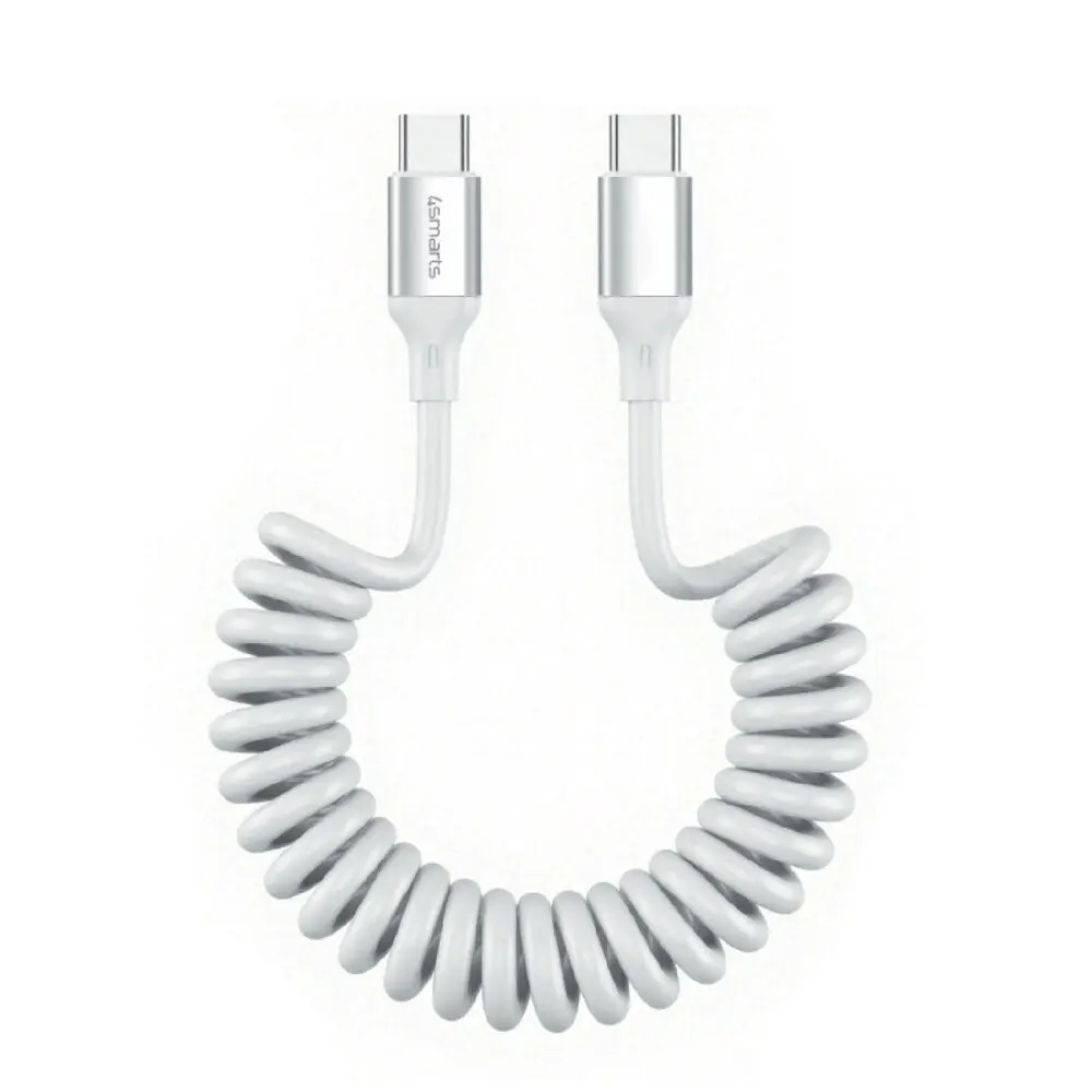 4smarts 240W USB-C til USB-C Kabel – 50 cm – Hvit