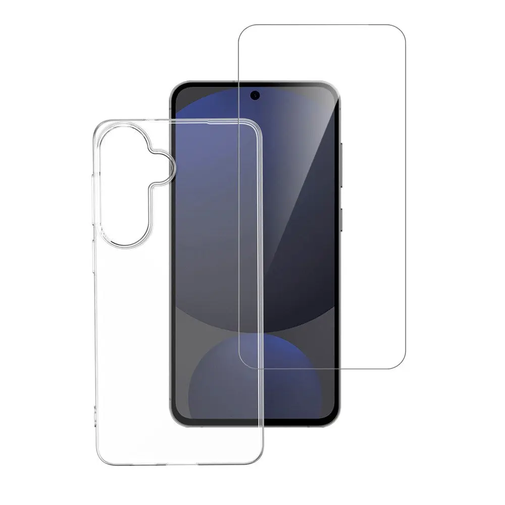Samsung Galaxy S26 4smarts 360° Beskyttelsessett m. Deksel & Skjermbeskyttelsesglass - Gjennomsiktig