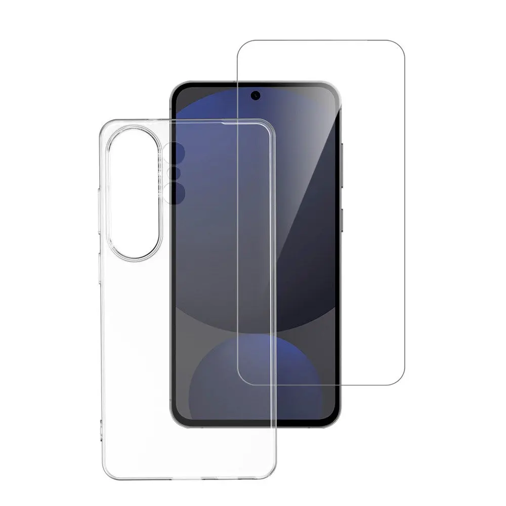 Samsung Galaxy S26 Ultra 4smarts 360° Beskyttelsessett m. Deksel & Skjermbeskyttelsesglass - Gjennomsiktig