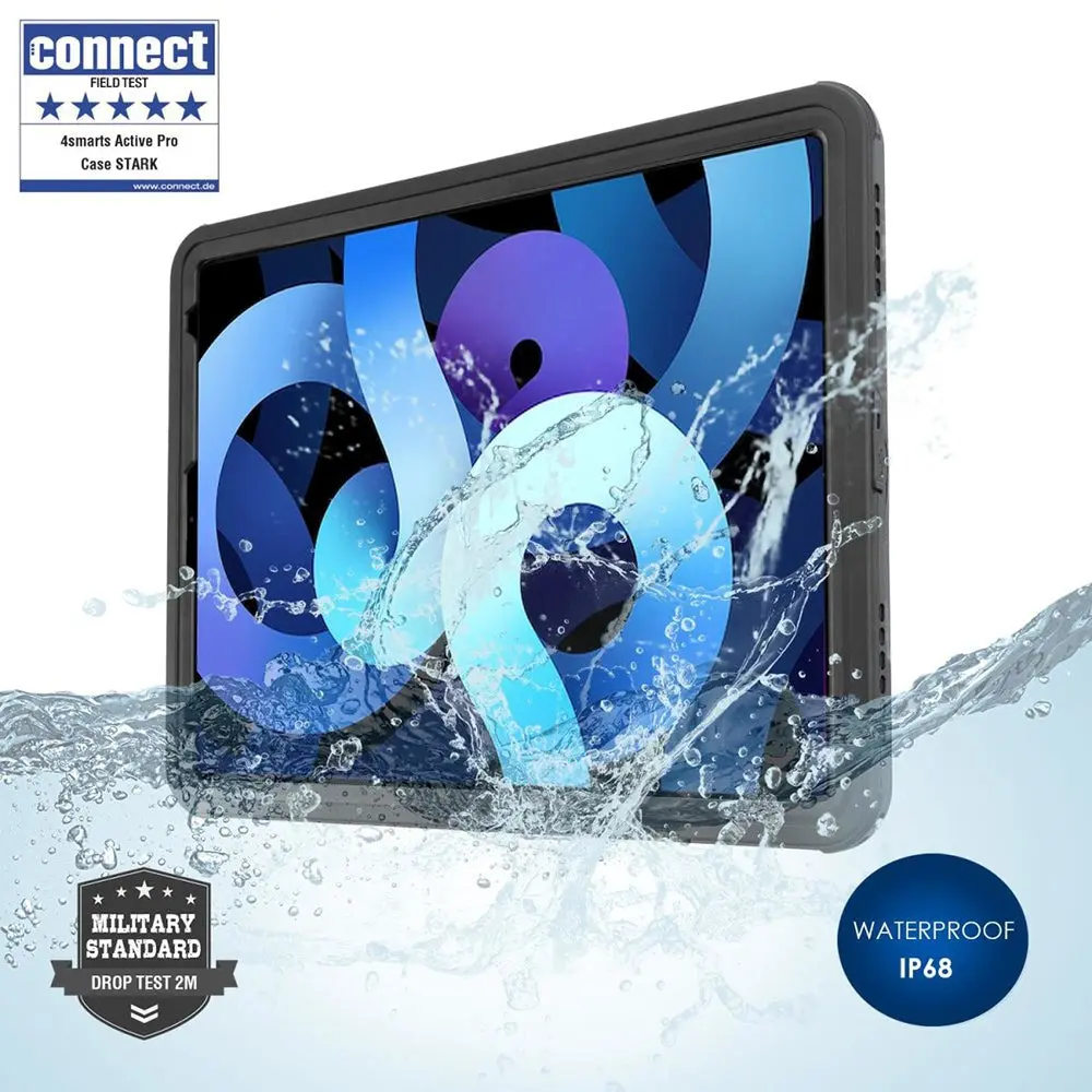 iPad 11" (2025) / iPad 10.9" (2024/2022) 4smarts Active Pro Rugged Case Stark - Vanntett Deksel
