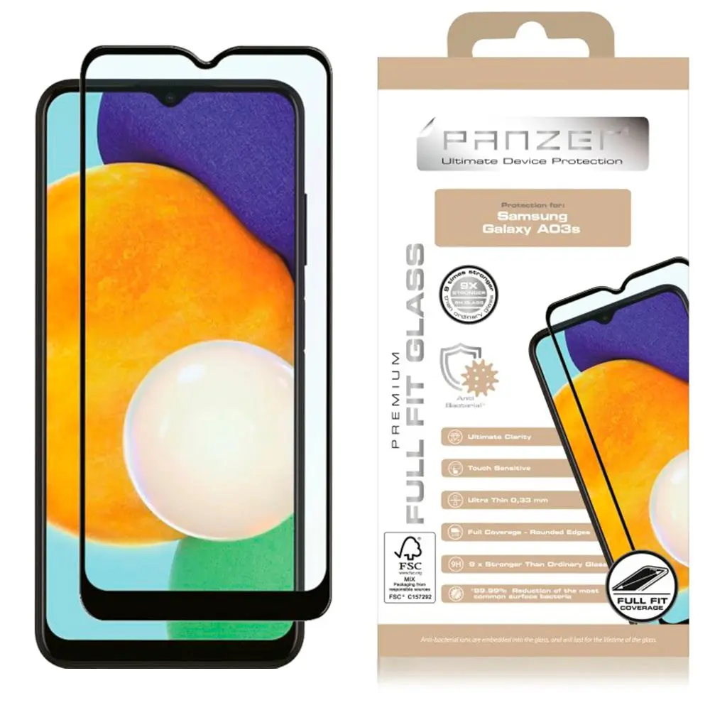 Samsung Galaxy A03s PANZER Premium Full Fit - Skjermbeskytter