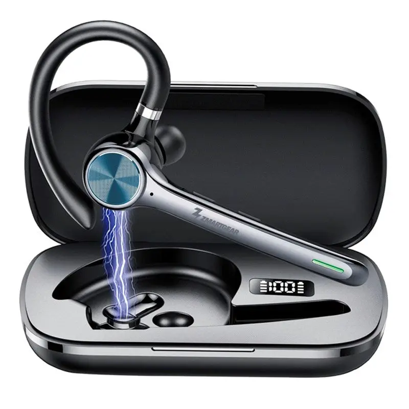 Zmartgear Single In-Ear Bluetooth Headset m. Støyreduksjon - Grå