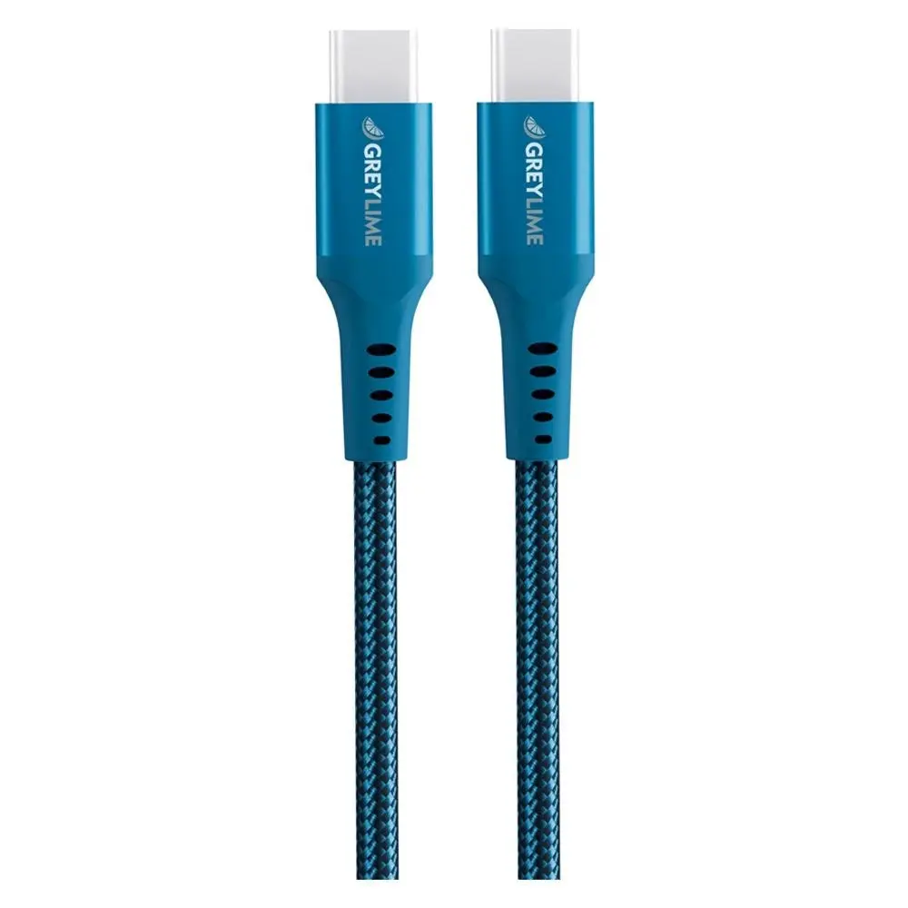 GreyLime 60W Flettet USB-C til USB-C Kabel 50 cm- Blå