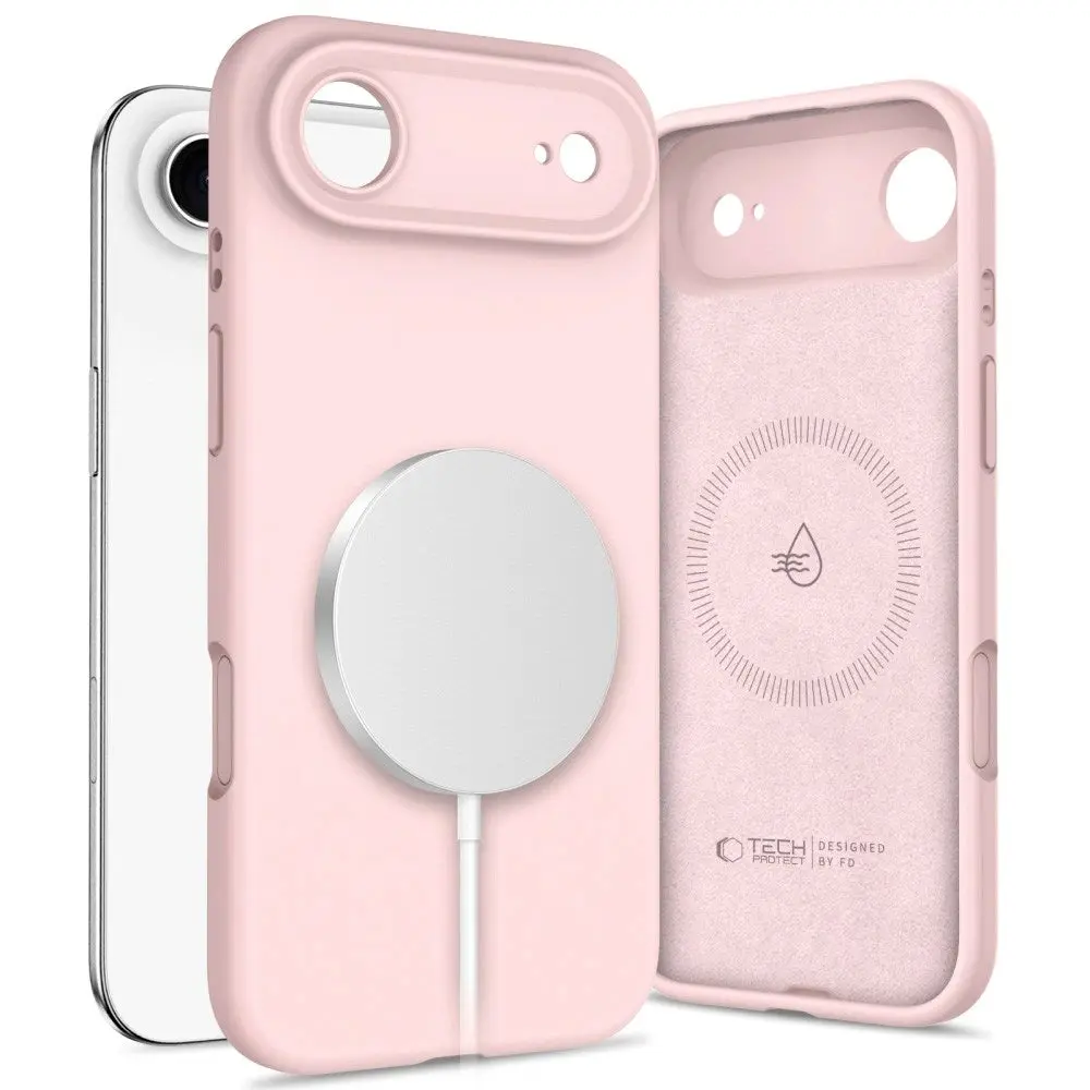 iPhone Air Tech-Protect Silicone Deksel - MagSafe Kompatibel - Rosa