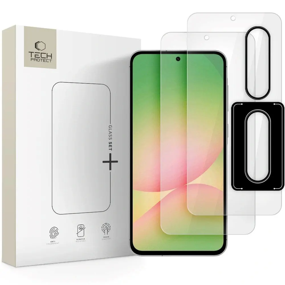 Samsung Galaxy A36 (5G) / A56 (5G) Tech-Protect Beskyttelsessett - 2 x Skjermbeskytter 1 x Kameralinsebeskytter