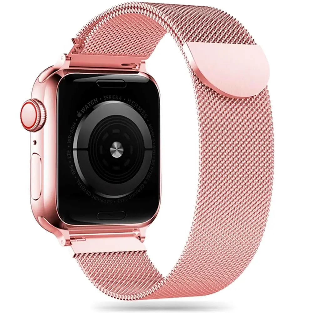 Apple Watch (38/40/SE/41/42mm) Tech-Protect Milanese Stål Stropp - Rose Gold