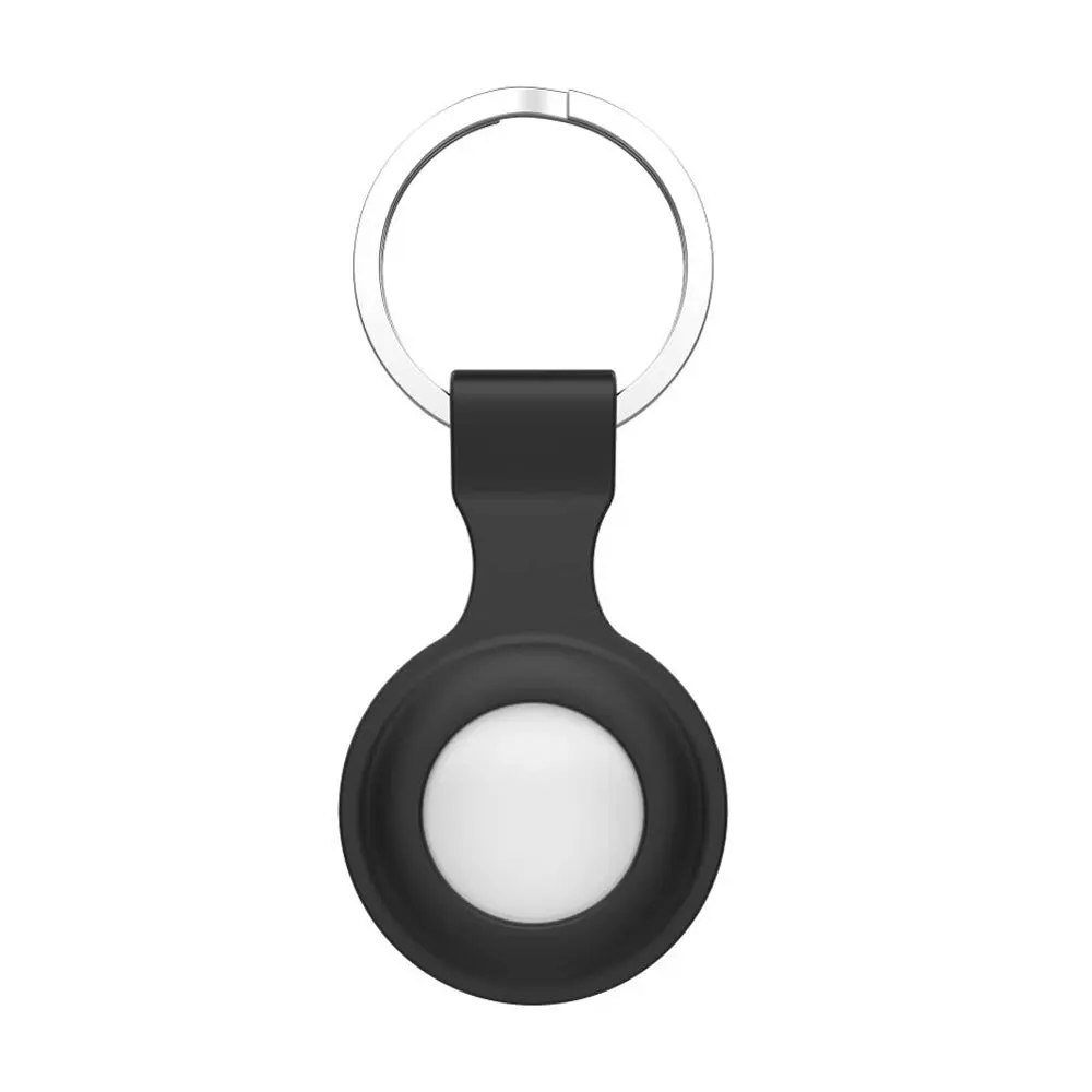 Tech-Protect Icon Silikon Deksel til AirTag 1. & 2. Gen. m. Nøkkelring - Svart