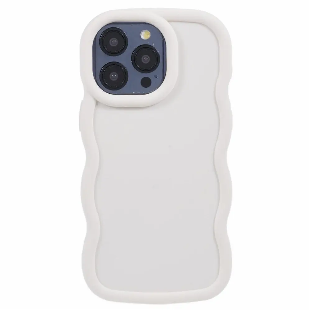 iPhone 15 Pro EIDERWOOD Fleksibelt Plast Wavy Deksel - Hvit