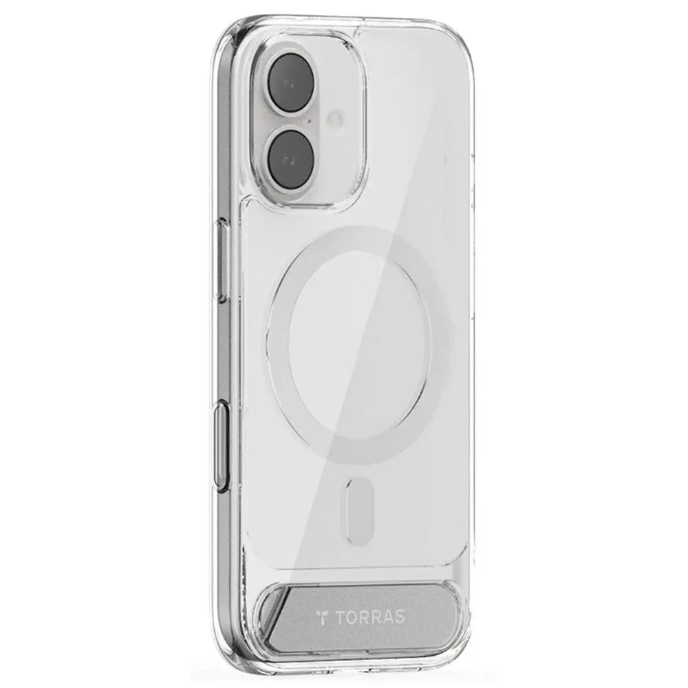 TORRAS iPhone 17 Pstand Hybrid Deksel m. Kickstand - MagSafe Kompatibel