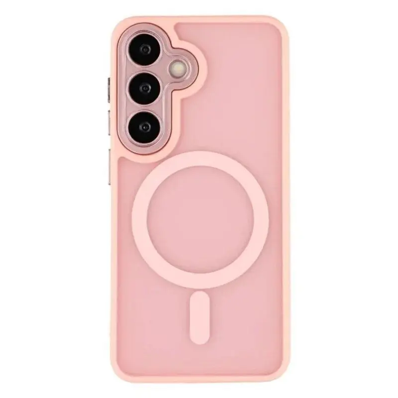Samsung Galaxy S25 FE Hybrid Plast Deksel - MagSafe Kompatibel - Rosa
