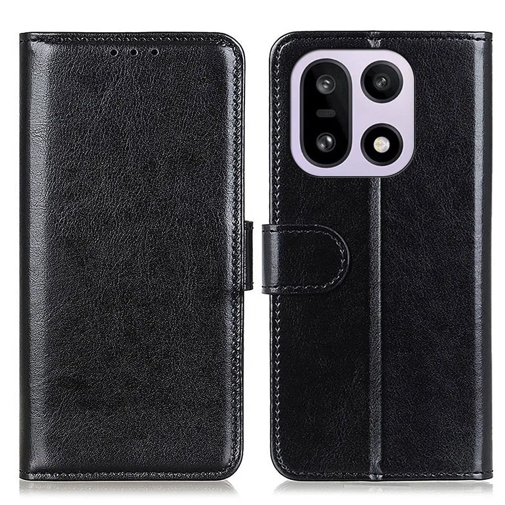 OnePlus 15 EIDERWOOD Kunstlær Flip Deksel m. Kortholder - Svart
