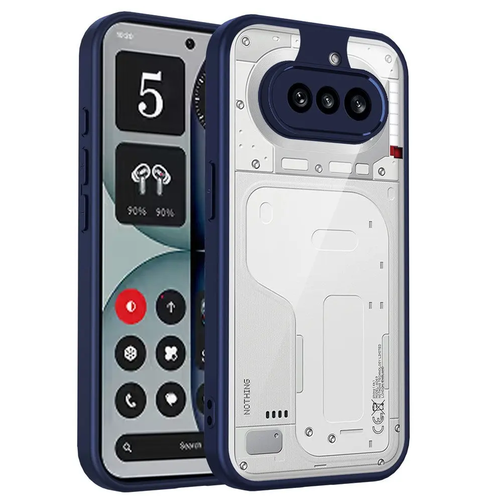 Nothing Phone (4a) Hybrid Mobil Deksel - Gjennomsiktig / Blå
