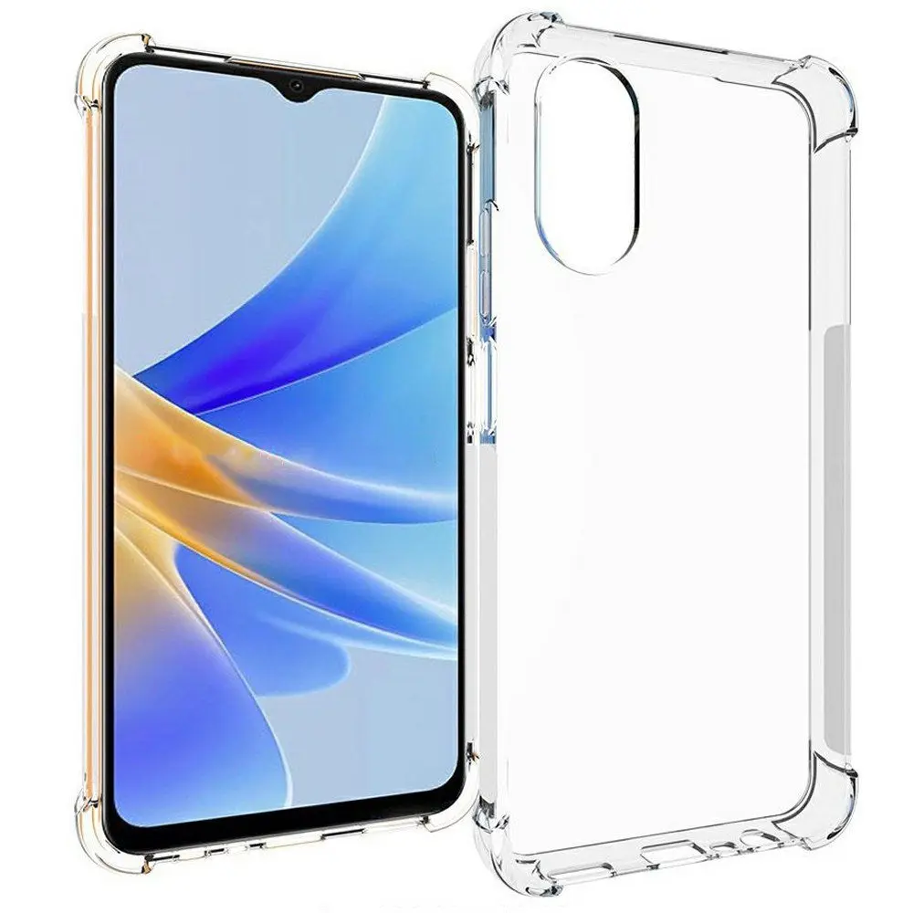 OPPO A17 EIDERWOOD Fleksibelt Plast Deksel m. Forsterkede Hjørner - Gjennomsiktig