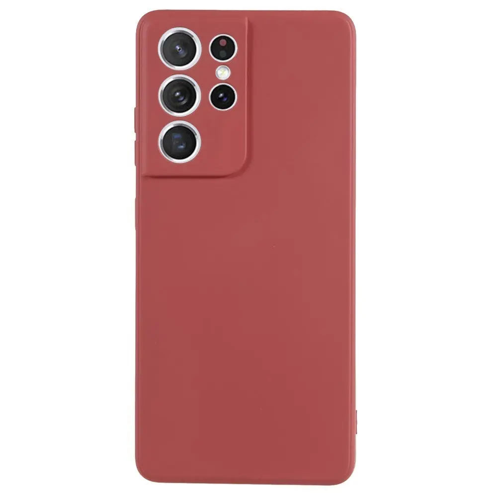 EIDERWOOD Samsung Galaxy S21 Ultra Fôret Fleksibelt Plast Deksel - Mørk Rød