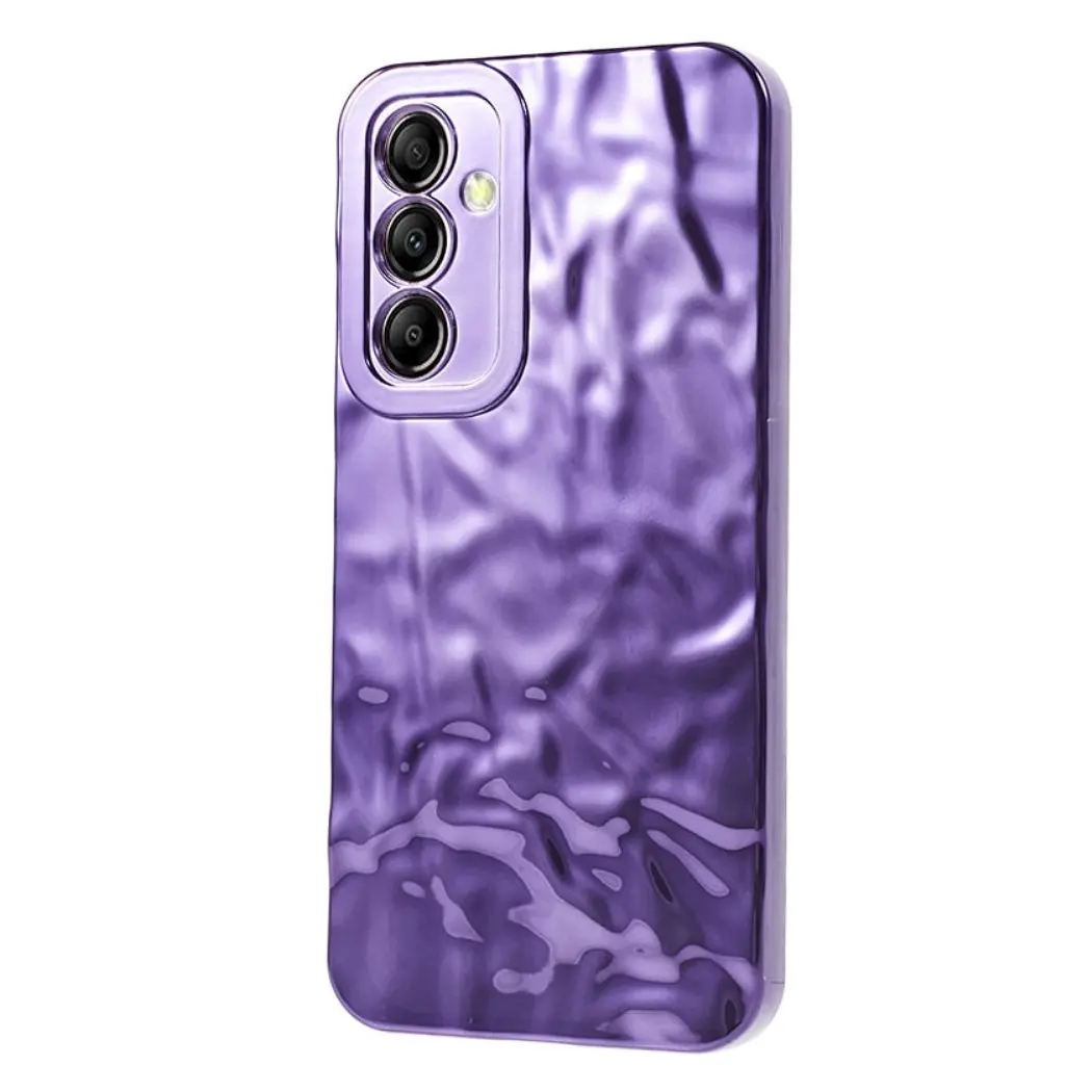 Samsung Galaxy A24 Glinsende Fleksibel Plast Bakside Deksel - Bølget Design