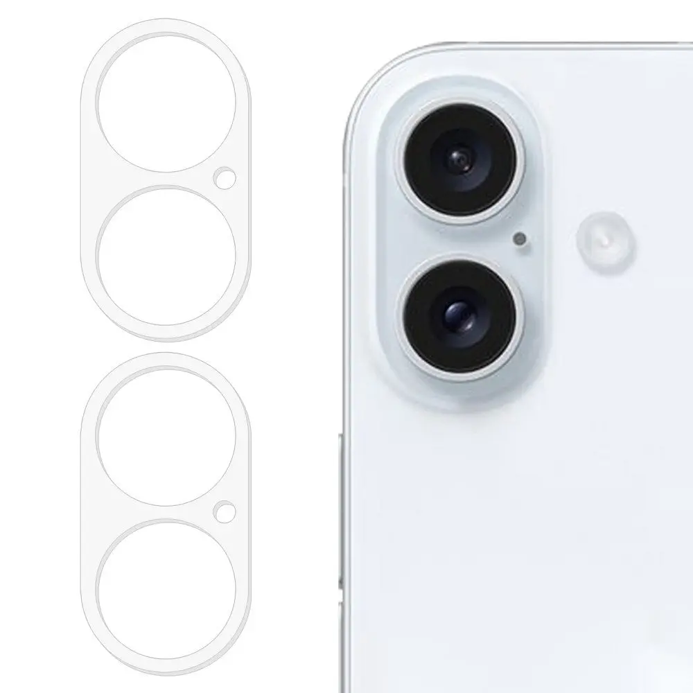 iPhone 16 / 16 Plus 2 stk. Herdet beskyttelsesglass for Kameralinsen - Gjennomsiktig
