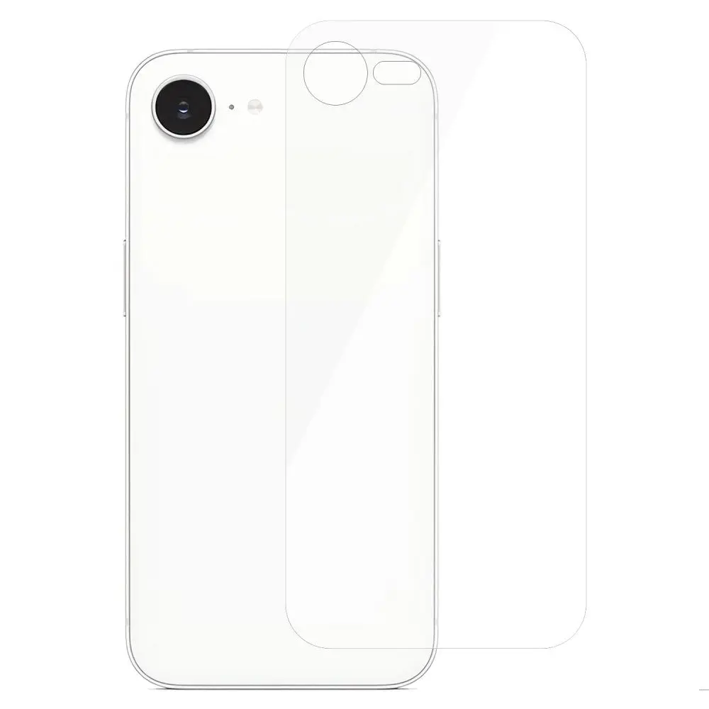 iPhone 17e / 16e Herdet Glass Beskyttelse for Bakside – Gjennomsiktig