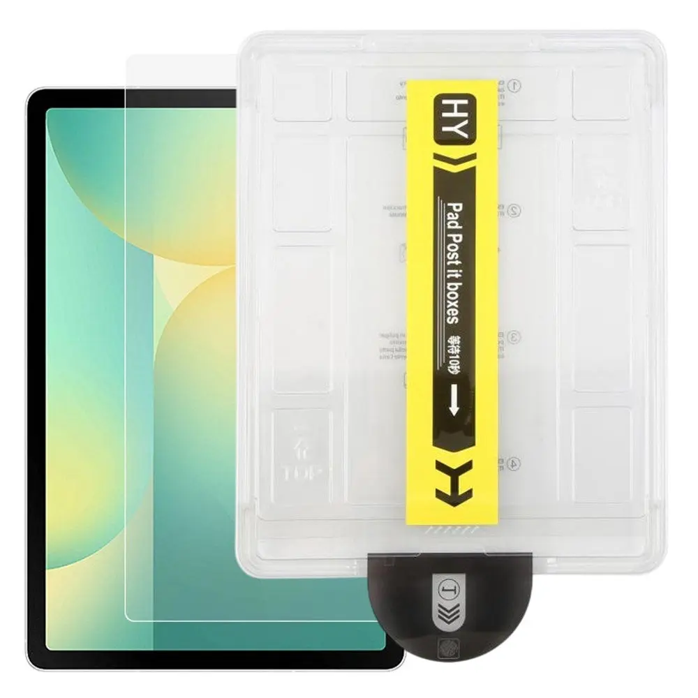Samsung Galaxy Tab S11 / S10 Lite / S10 FE / S9 FE / S9 / S8 / S7 Skjermbeskyttende Glass med Monteringsramme - Gjennomsiktig
