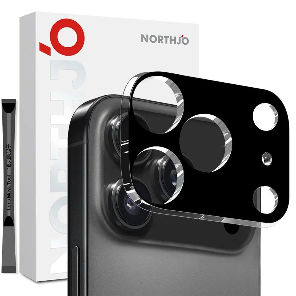 NORTHJO iPhone 17 Pro Herdet Kameralinse Glass - Svart