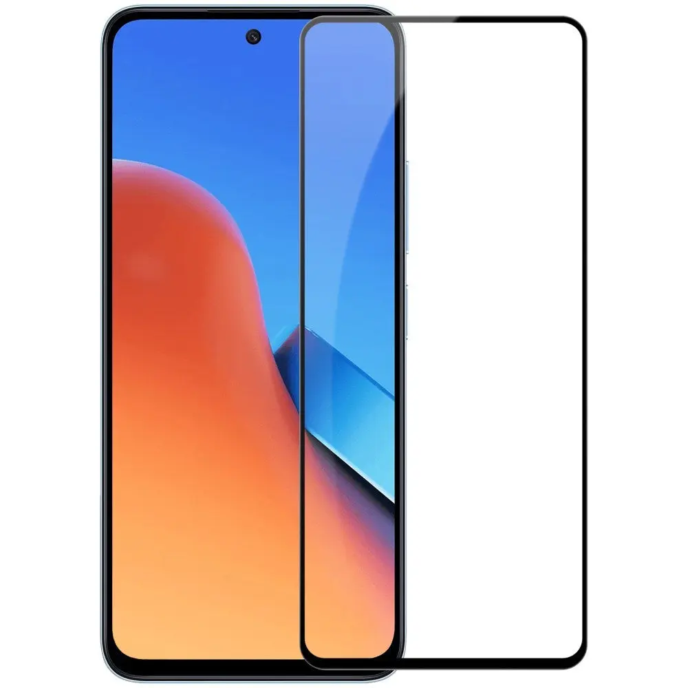 Xiaomi Redmi 12 Skjermbeskytter i Glass - Case Friendly - Gjennomsiktig / Svart Kant