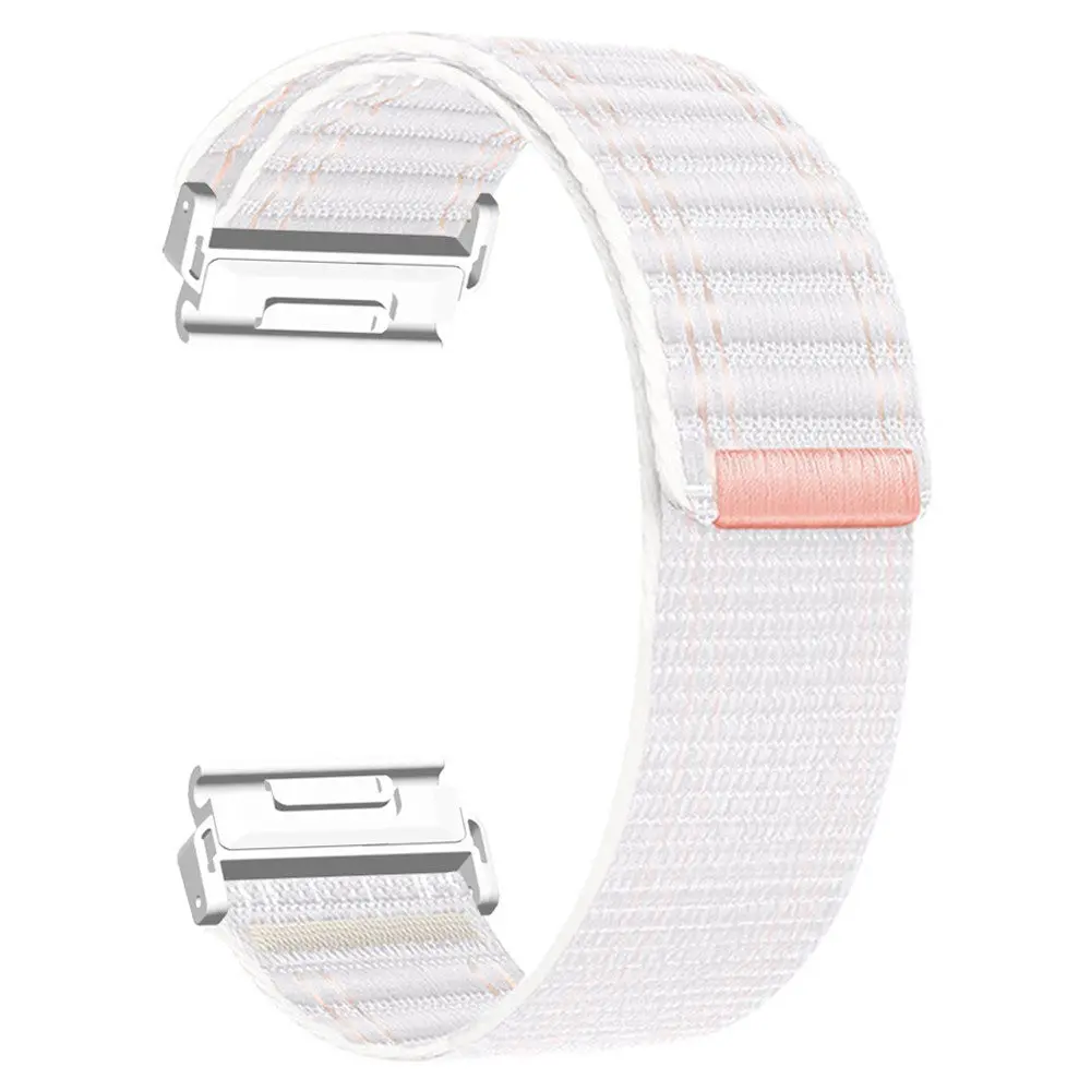 Universal Garmin 22mm QuickFit EIDERWOOD Nylon Loop Klokkereim - Hvit