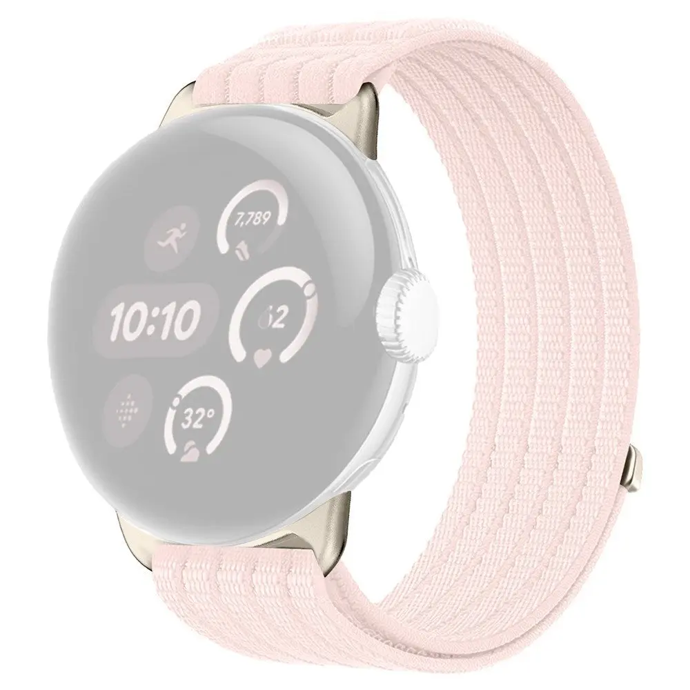 Google Pixel Watch 5 / 4 / 3 / 2 / 1 (41mm) EIDERWOOD Nylon Klokkerem – Rosa