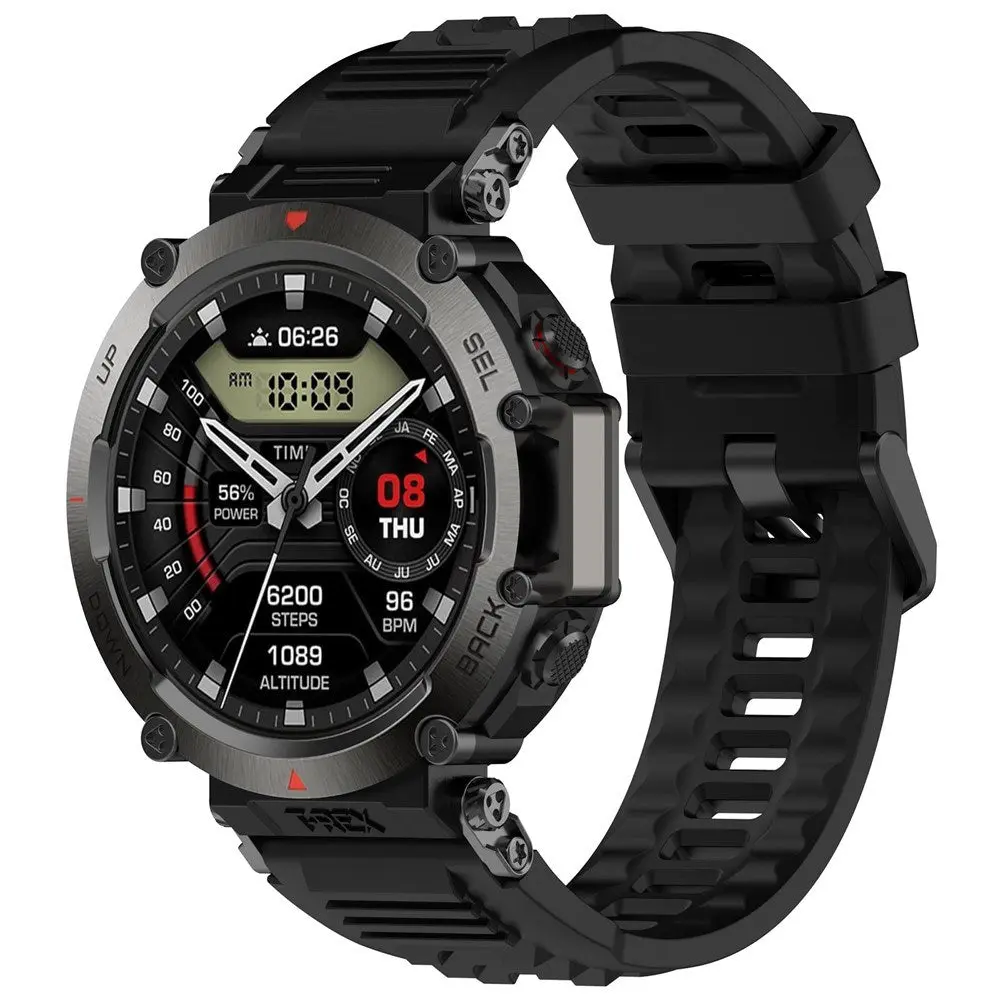 Amazfit T-Rex Ultra Silikone Rem m. Monteringsverktøy – Svart