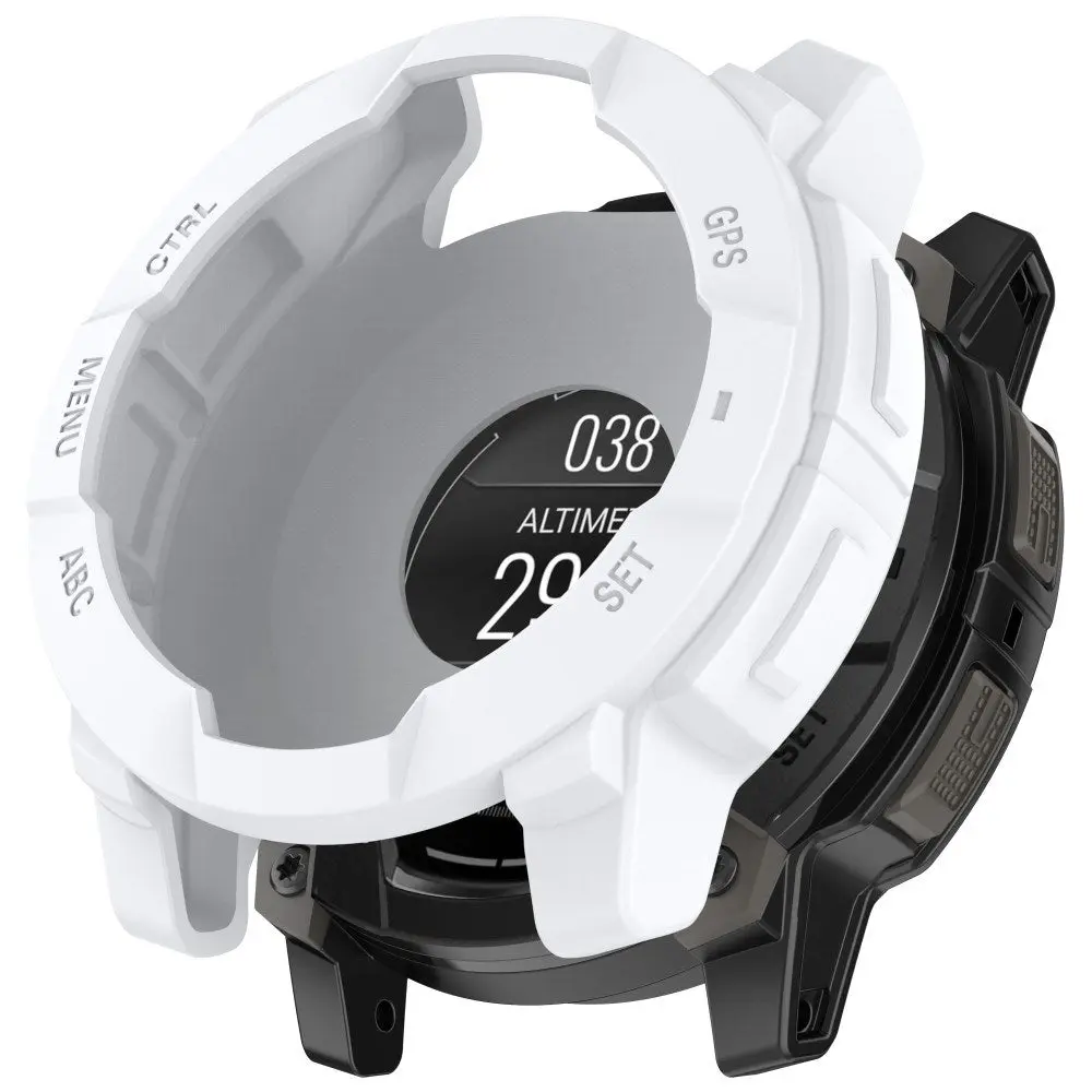 Garmin Instinct 3 AMOLED / Solar (50mm) Bumper Silikon Deksel - Hvit