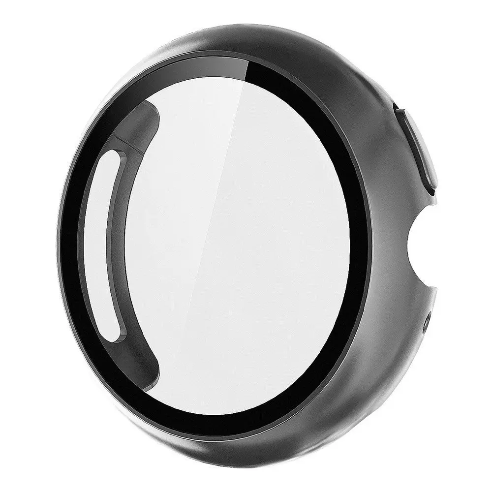 Google Pixel Watch 4 (41 mm) Hard Plast Deksel med Innebygd Skjermbeskytter – Mørkegrå