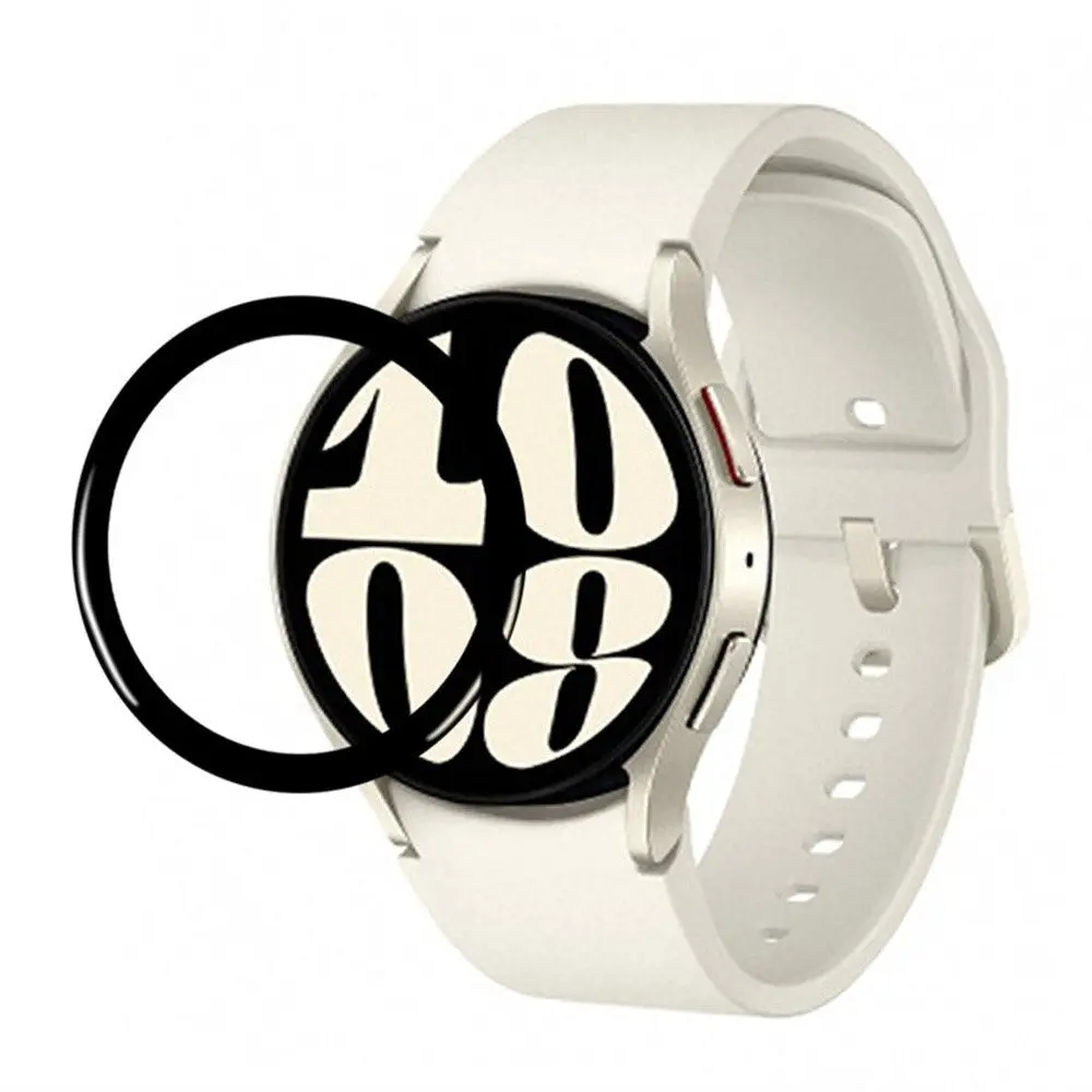 Samsung Galaxy Watch 8 (40mm) Plastskjermbeskytter - Gjennomsiktig / Svart Kant