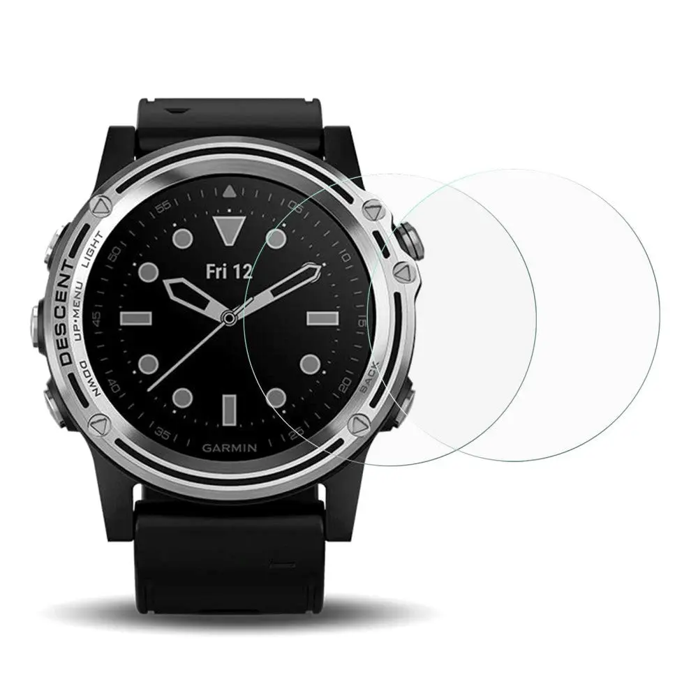 Garmin Descent Mk1 Arc Edge Skjermbeskytter - Herdet glass - 2 stk.