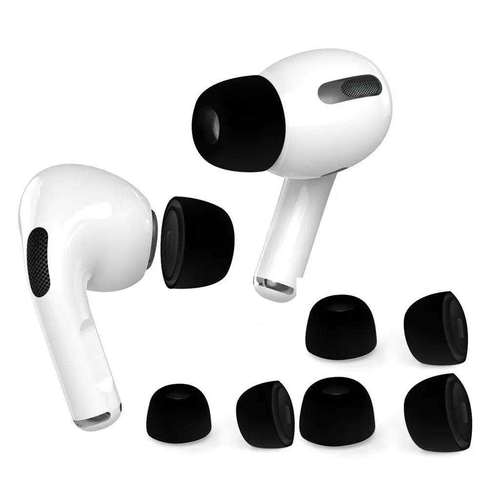 AirPods Pro (1. & 2. Gen.) AHASTYLE silikonørepropper – S / M / L – Svart