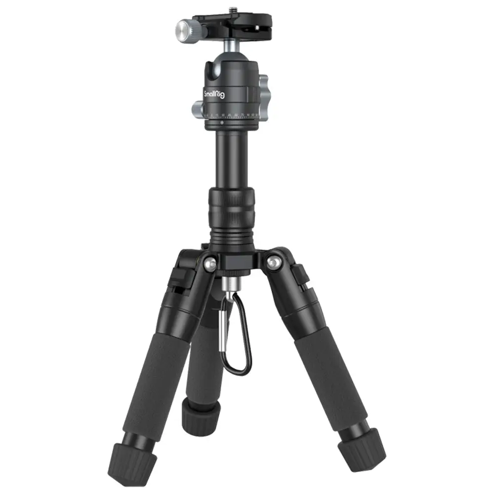 SmallRig 4289 Aluminium Ministativ VT-20 m. Mobilholder og Justerbare Ben - Svart