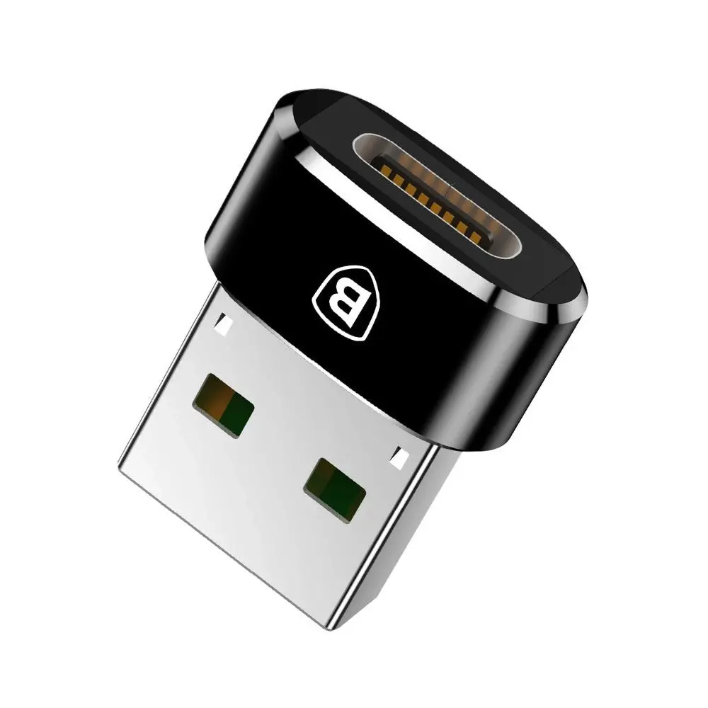 Baseus Mini USB-C til USB-A Adapter - Svart