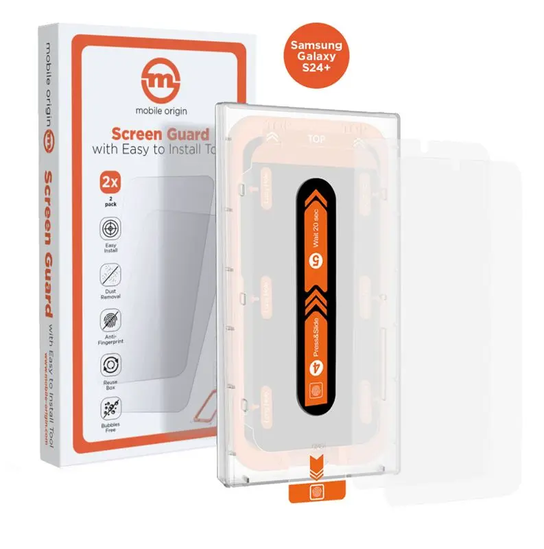 Samsung Galaxy S24+ (Plus) Mobile Origin Orange Screen Guard Beskyttelsesglass - 2 stk.