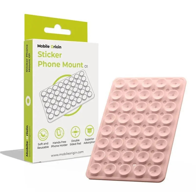 Mobile Origin Silikon Sugekop Mobilholder - Rosa
