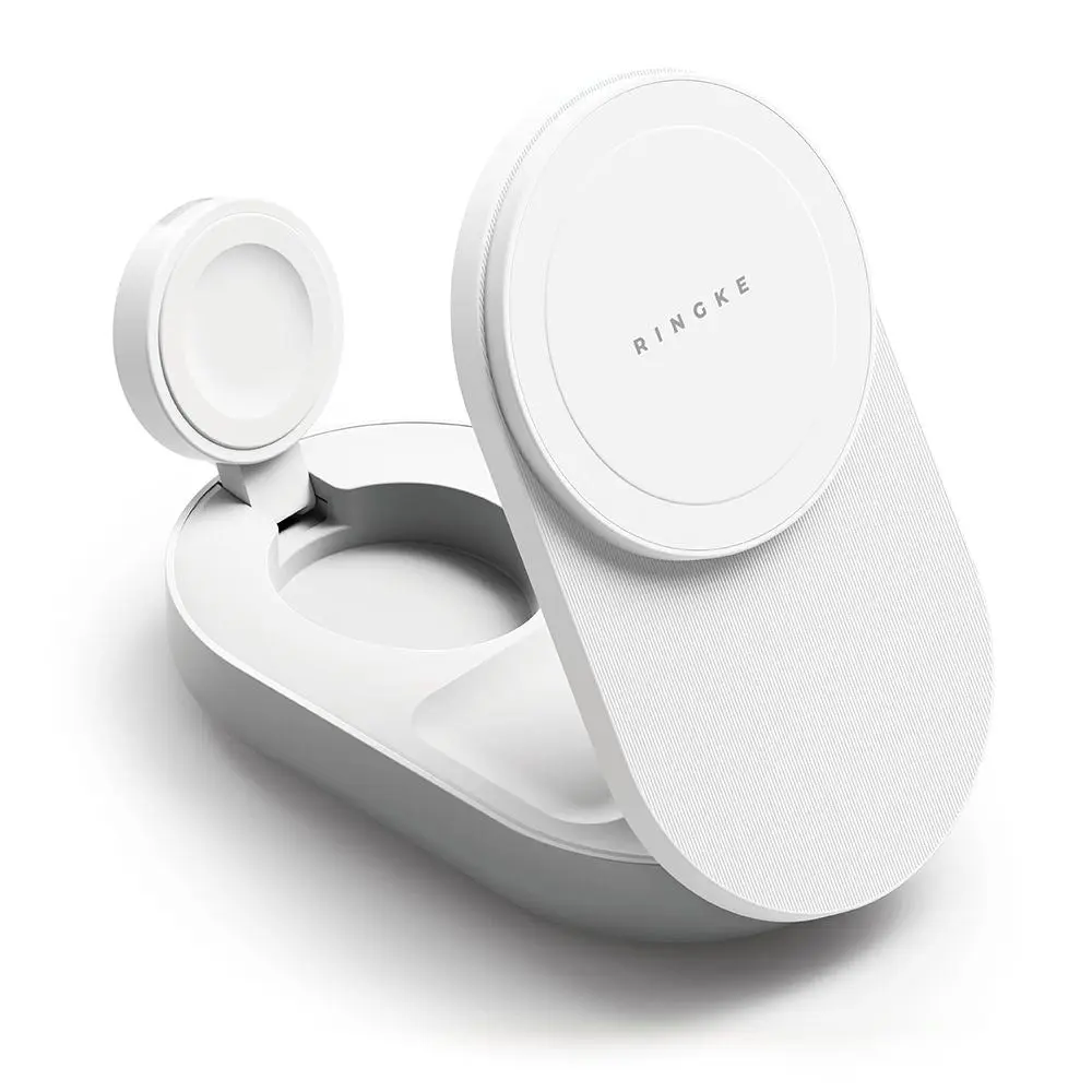 Ringke 3-i-1 Qi2 Foldbar Trådløs Lader - 25W - MagSafe Kompatibel