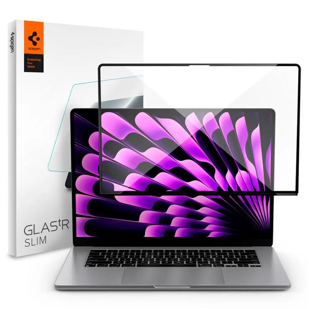 MacBook Air 15" M5/M4/M3/M2 (2026-2023) Spigen Glas.tr Slim Skjermbeskyttelse - Gjennomsiktig