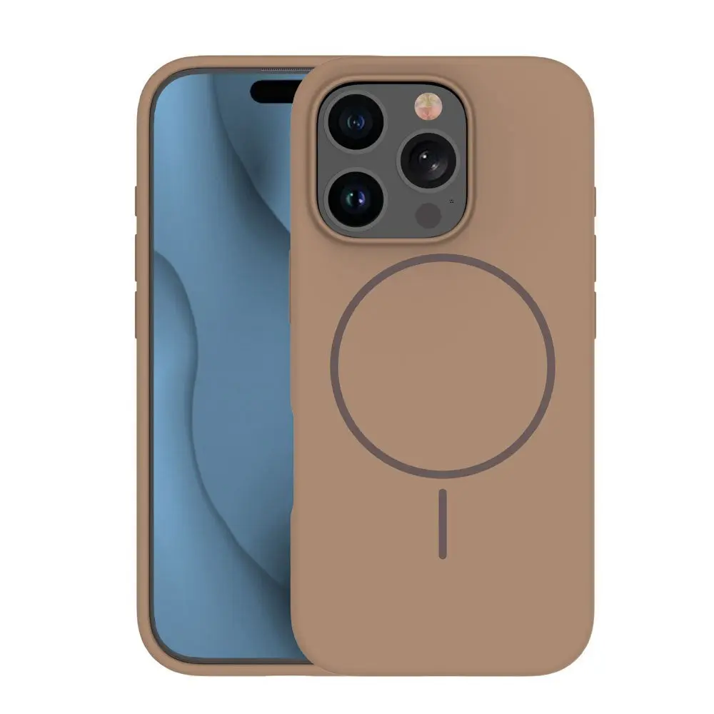 iPhone 16 Pro Silicone Thin Deksel - MagSafe Kompatibel - Brun