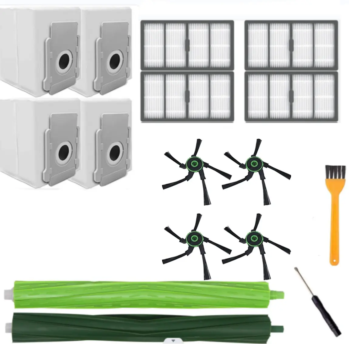 Tilbehørssett for Robotstøvsuger - 16 stk MultiColor iRobot Roomba S9 (9150) / S9 Plus (9550)