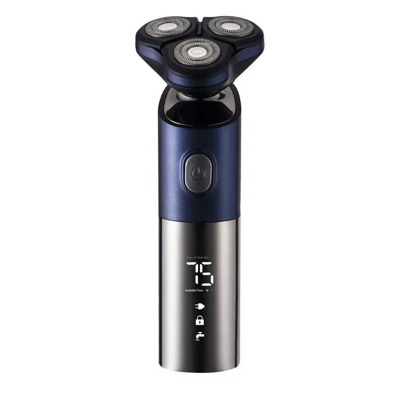 Elektrisk barbermaskin med roterende 3D barberblad Blue