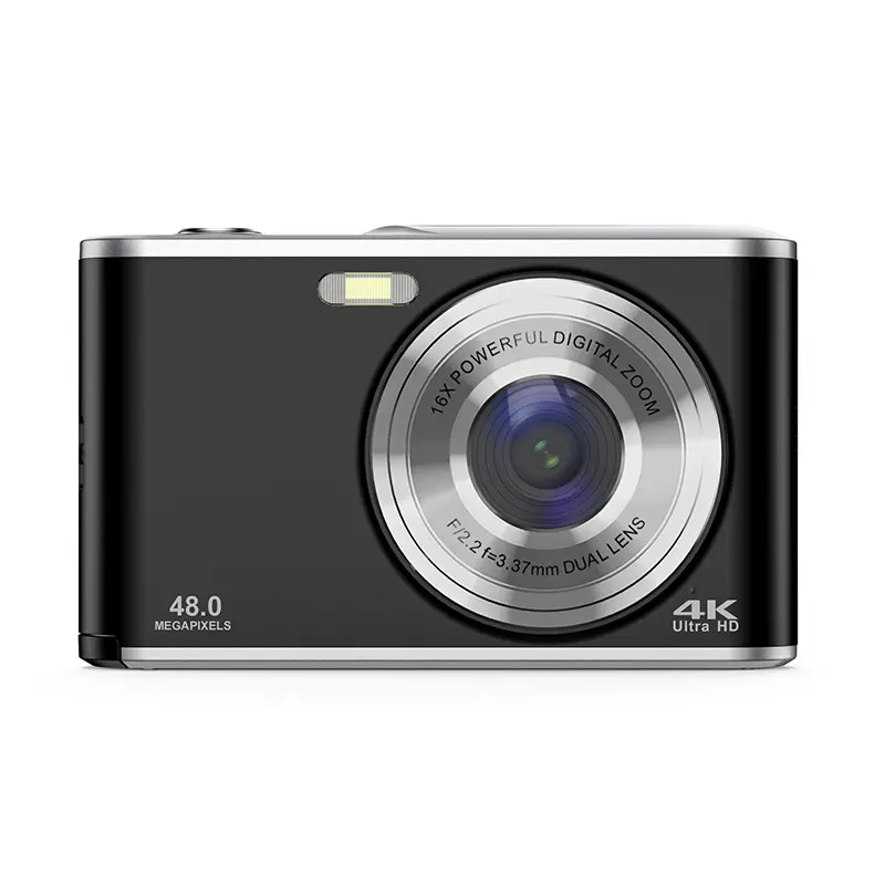 Digitalkamera 4K 48MP 16x zoom webkamera Black