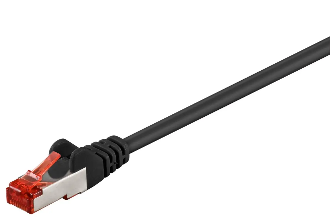 Patchkabel CAT 6, S/FTP (PiMF), svart, 50 m