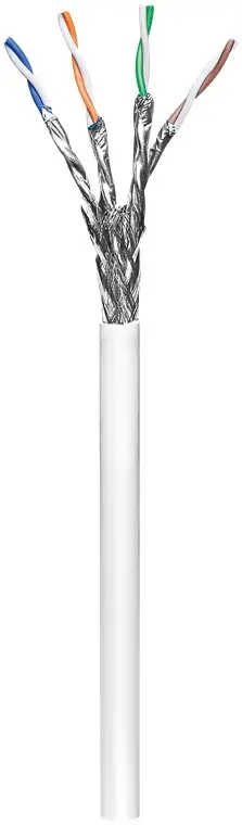 CAT 6 nettverkskabel, S/FTP (PiMF), hvit
