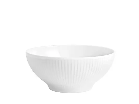 SKÅL PLISSÉ 1L 18CM HVIT