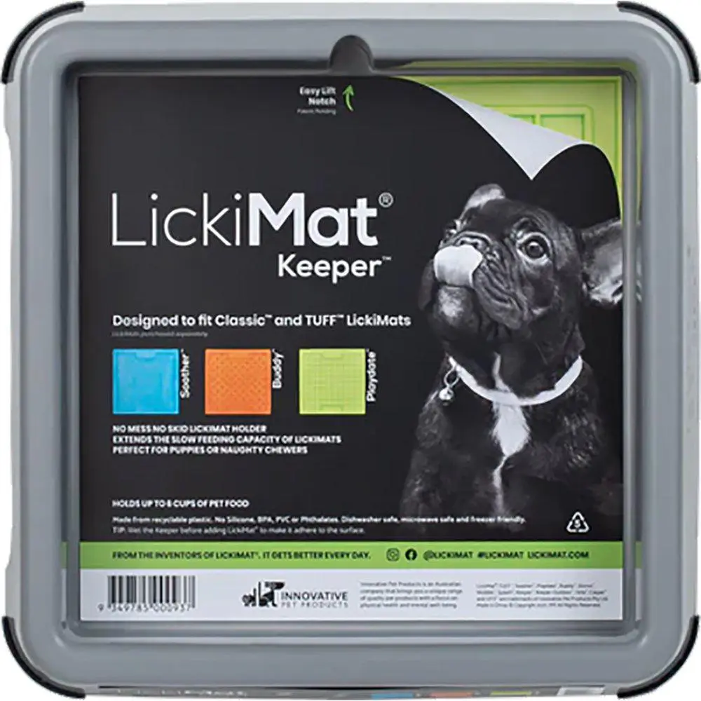 LickiMat Keeper Grå (til Classic og Tuff Lickimats) - Katt i Norge, katters favorittbutikk