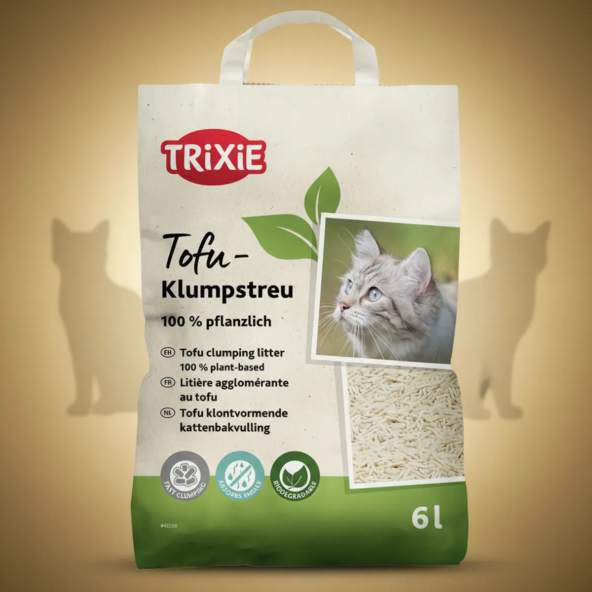 Trixie Tofu Kattetoalett strø 100 % plantebasert 4.5kg - Katt i Norge, katters favorittbutikk