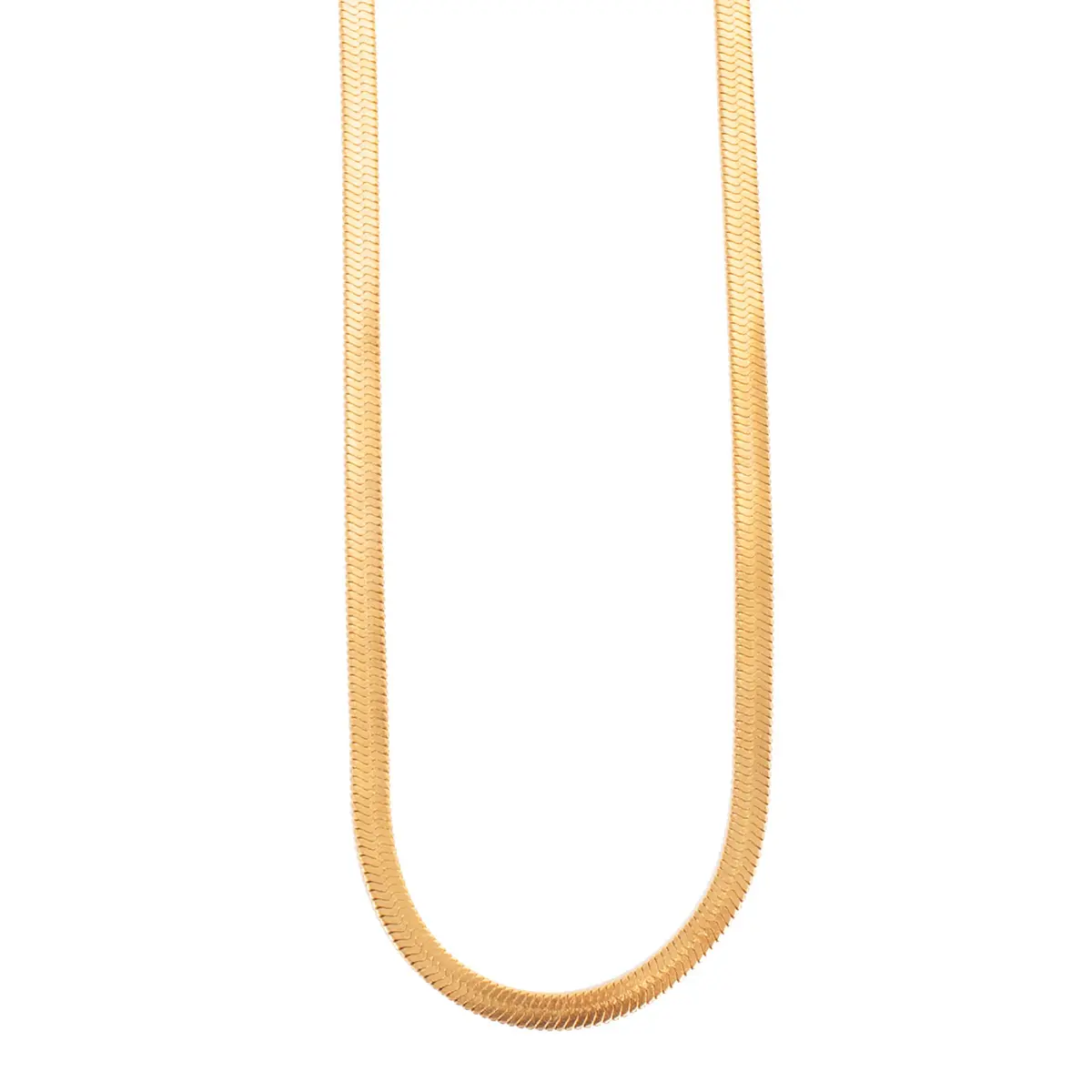 Kort kjede, snake chain, Gull